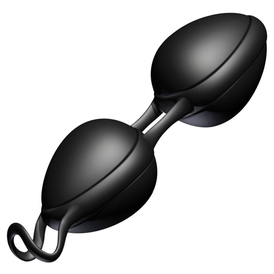 Sfere cinesi nere JOYDIVISION JOYBALLS, oggetto di piacere segreto, con superficie liscia e design discreto.