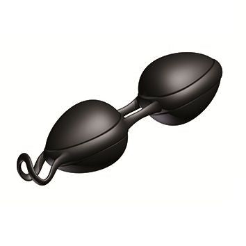 Sfere cinesi nere JOYDIVISION JOYBALLS, oggetto di piacere segreto, con superficie liscia e design discreto.