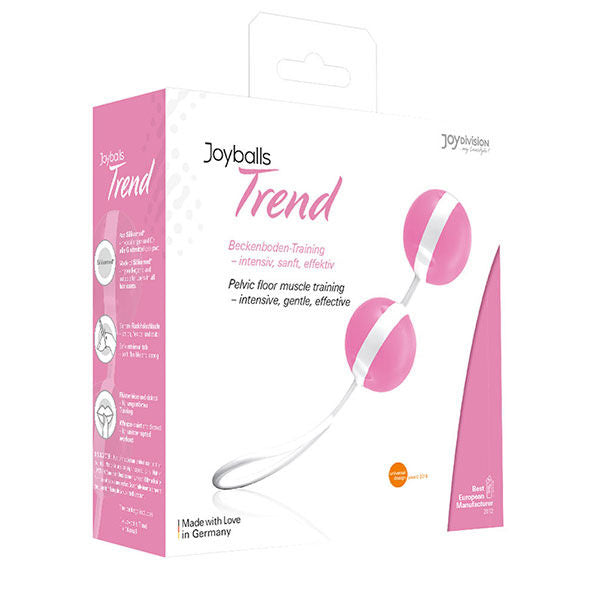 Sfere cinesi rosa JOYDIVISION JOYBALLS, sfere di allenamento in silicone per esercizi di Kegel, con superficie liscia e design elegante