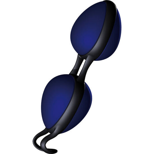 Sfere cinese segreta nero e blu JOYDIVISION JOYBALLS, oggetto di piacere in silicone con design colorato e discreto.
