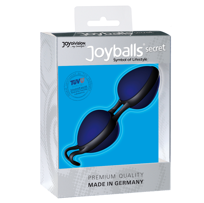 Sfere cinesi segrete nere e lilla JOYDIVISION JOYBALLS, oggetto di piacere e stimolazione sensoriale.