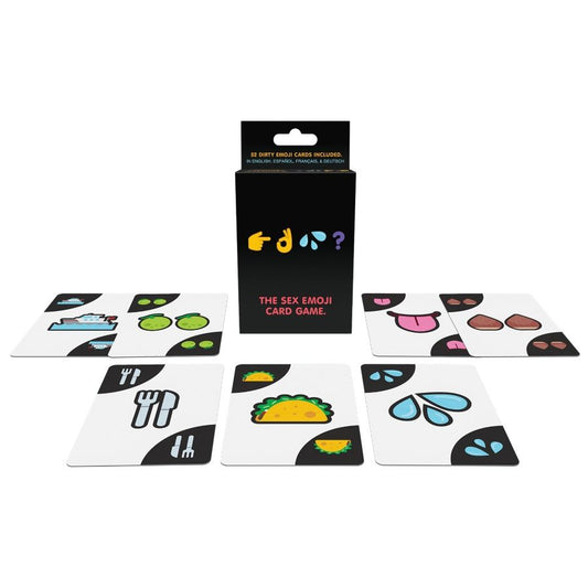 Set di carte Emojis Sessuali KHEPER GAMES con immagini di emoticon e simboli erotici, gioco di carte divertente e audace.