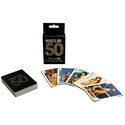 Carte da gioco KHEPER GAMES Hustler, 50 carte completamente nude, con illustrazioni dettagliate e colori vivaci.