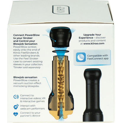 Dispositivo di aspirazione interattivo PowerBlow di KIIROO, con design moderno e funzionalità avanzate.