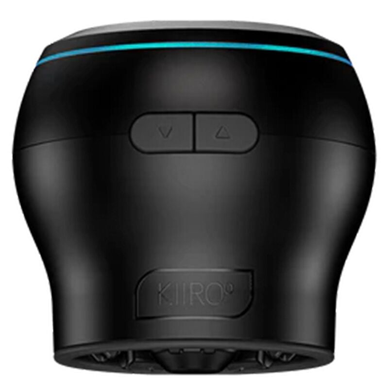 Dispositivo di aspirazione interattivo PowerBlow di KIIROO, design ergonomico e tecnologia avanzata, visibile in primo piano.