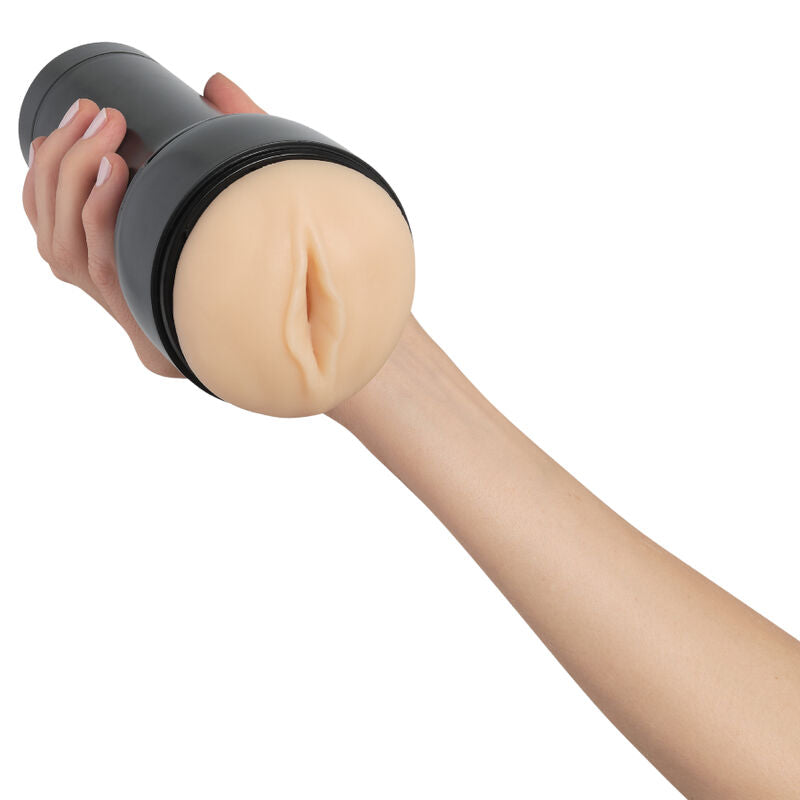 Stroker generico pale compatibile con PowerBlow di KIIROO, dispositivo per stimolazione sensoriale, con design realistico e dettagli realistici.