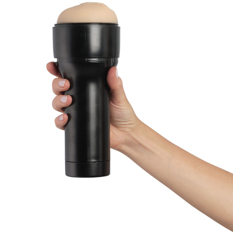 Stroker generico KIIROO Feel compatibile con PowerBlow, in colore pallido, con dettagli realistici e design compatto.