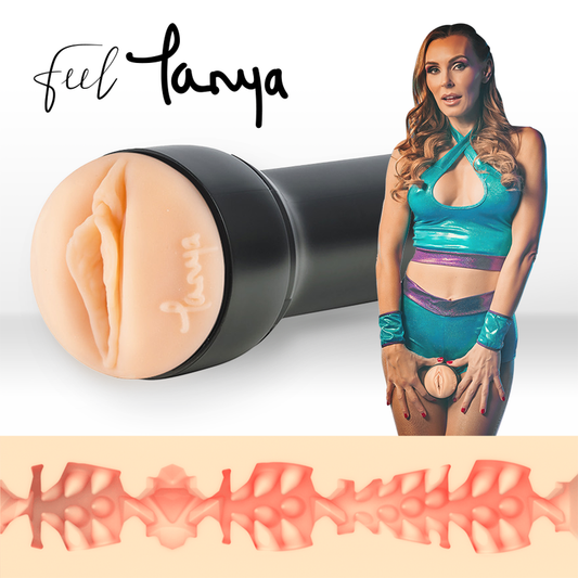 Immagine di un dispositivo KIIROO della collezione Feel Tanya Tate Stars, design moderno e dettagli realistici in nero e rosso.