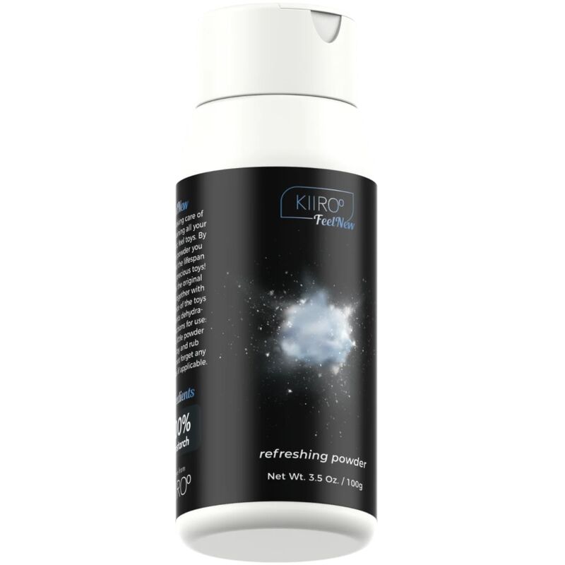 Polvere rinfrescante KIIROO FEELNEW per mantenimento, contenuto da 100 ml, confezione con polvere bianca e etichetta.