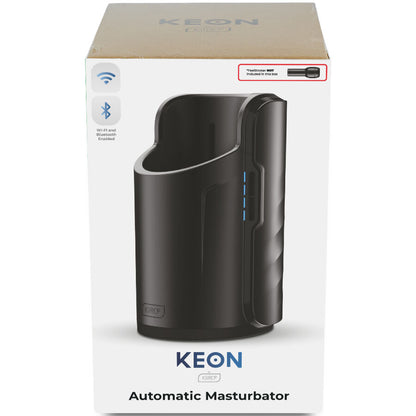 Mascherina del masturbatore automatico KIIROO KEON WIFI con dettagli realistici e design moderno, visibile in primo piano.