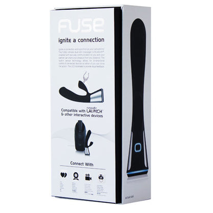 Telecomando nero KIIROO Ohmibod Fuse App con pulsanti e schermo, dispositivo di controllo per prodotti erotici.