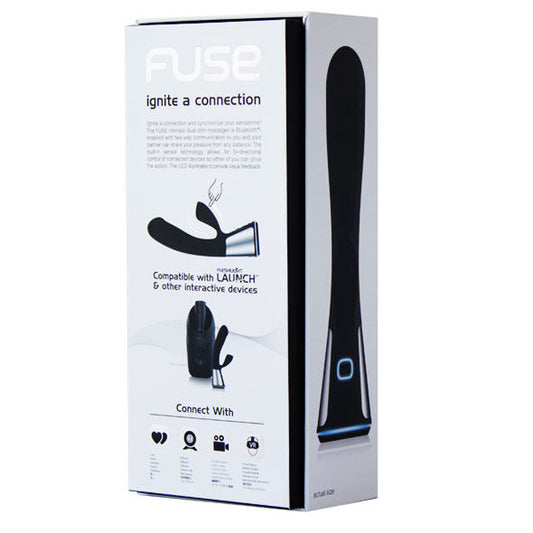 Telecomando nero KIIROO Ohmibod Fuse App con pulsanti e schermo, dispositivo di controllo per prodotti erotici.