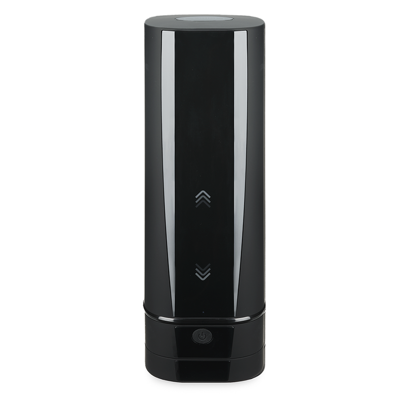 Masturbatore teledildonico KIIROO ONYX+ con texture della pelle, dispositivo di piacere interattivo e realistico.