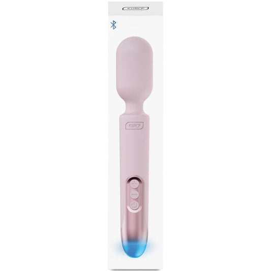 Vibratore wand KIIROO PROWAND rosa con telecomando e app gratuita, leggero e maneggevole, ideale per massaggi e piacere.
