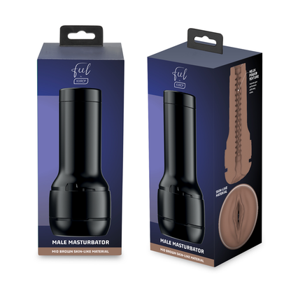 Stimolatore masturbatore KIIROO Feel Stroker marrone, dispositivo di piacere con design realistico e texture dettagliata.