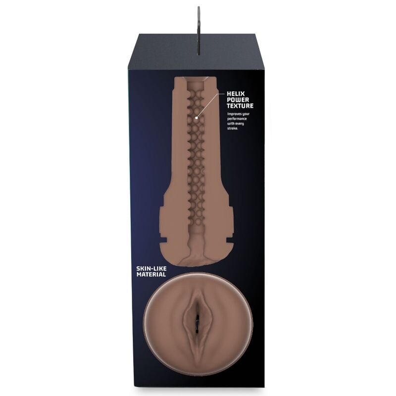 Stimolatore masturbatore KIIROO Feel Stroker marrone, dispositivo di piacere maschile, con dettaglio visibile in immagine.
