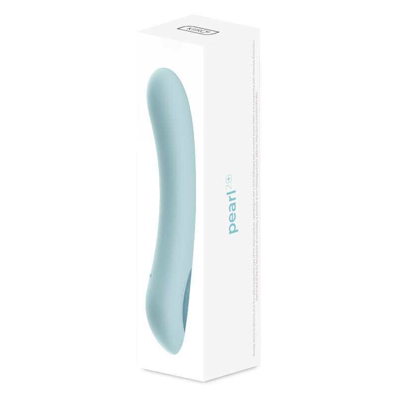 Vibratore punto G KIIROO Pearl 2+ in turchese, design ergonomico e dettagli eleganti, ideale per stimolazione interna.