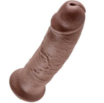 Dildo marrone KING COCK da 25,4 cm, realizzato in materiale realistico, con dettagli anatomici e forma ergonomica.