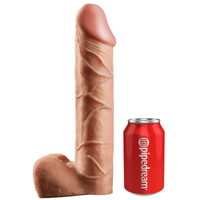 Sospensione con cinturino e cavo, prodotto KING COCK, lunga 30,5 cm, in colore carne, visibile in primo piano.