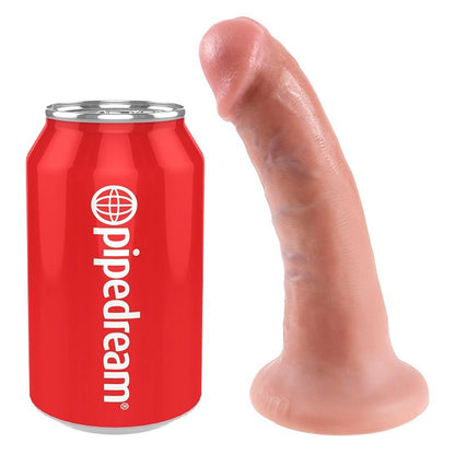 Dildo KING COCK in colore flesh, lunghezza di 15,2 cm, visibile in primo piano. Materiale realistico e dettagliato.