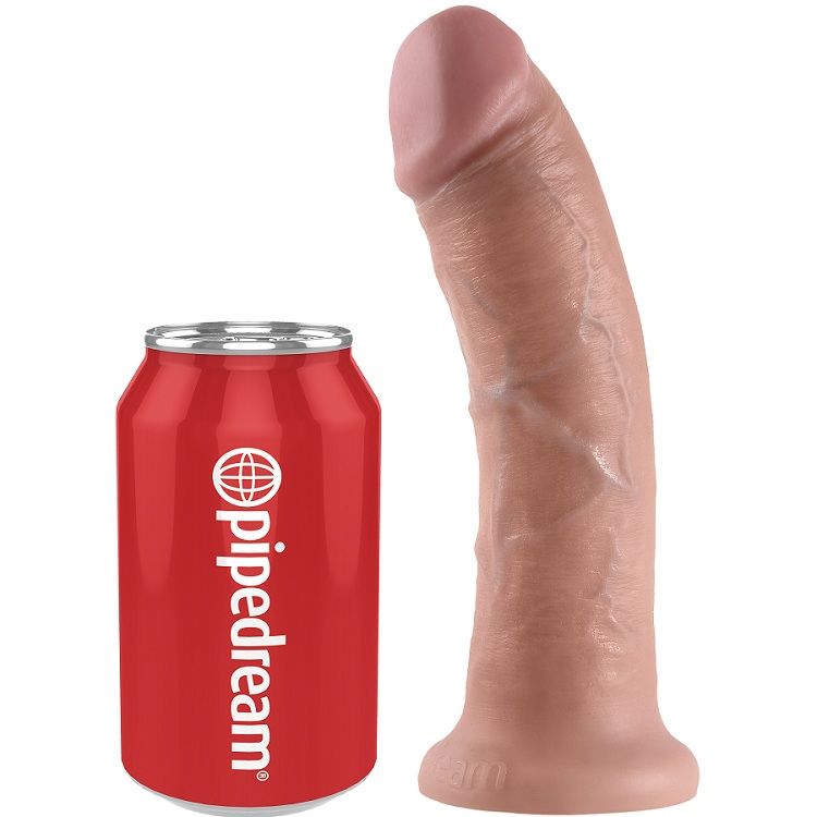 Dildo KING COCK in colore carne, lungo 20,3 cm, con texture realistica e design ergonomico, ideale per piacere personale