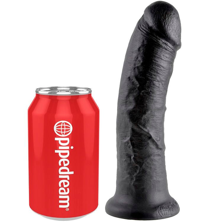 Dildo nero KING COCK da 20,3 cm, realisticamente dettagliato, con forma anatomica e superficie liscia.