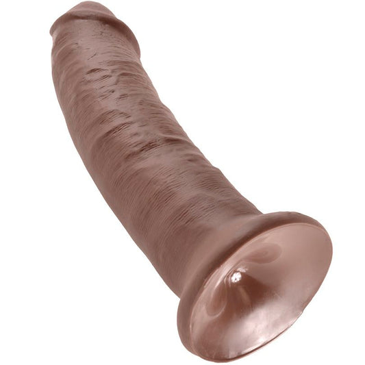 Dildo marrone KING COCK da 22,9 cm, design realistico, ideale per stimolazione e piacere personale.