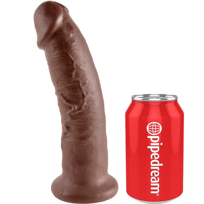 Dildo marrone KING COCK da 22,9 cm, realistico, con dettagli anatomici, ideale per stimolazione e piacere personale