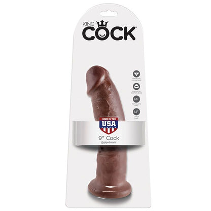 Dildo marrone KING COCK di 22,9 cm, dettaglio realistico e di alta qualità, con texture e forma naturale.
