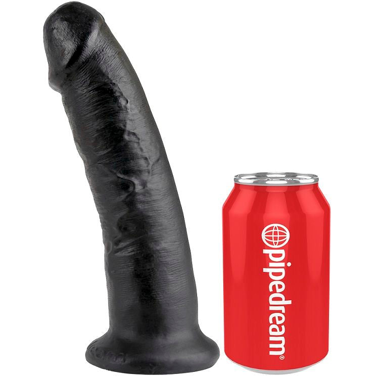 Dildo nero KING COCK da 22,9 cm, silicone realistico, con dettagli anatomici, per uso erotico e stimolante