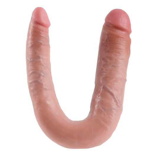Doppio Trouble Flesh King Cock, masturbatore realistico in silicone con forma a U, dettagli realistici e morbidi per un’esperienza intensa.