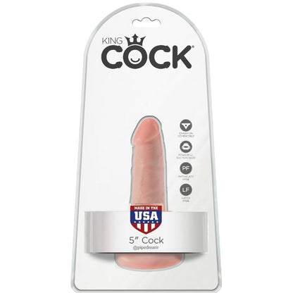 Dildo in silicone King Cock con sfera da 14 cm, colore carne, dettagli realistici e superficie liscia.