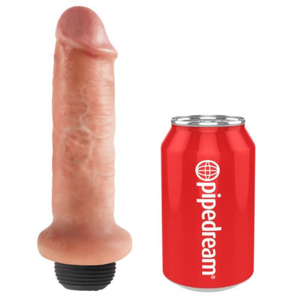 Dildo KING COCK da 17,8 cm, realistica, squirtante, in silicone, dettaglio della superficie e forma realistica.