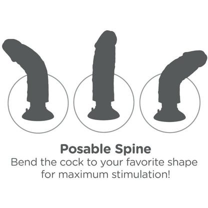 Dildo vibratore KING COCK, lunghezza 15,24 cm, forma naturale, dettagli realistici, in silicone per uso erotico.