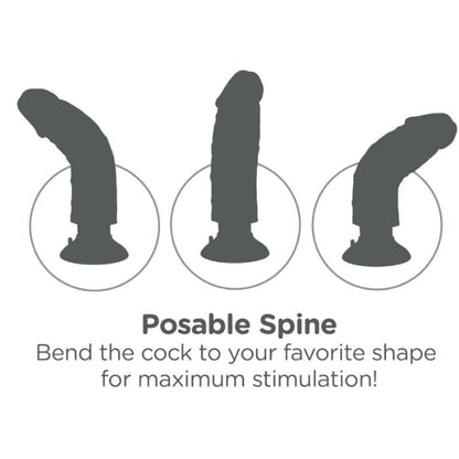 Dildo vibratore KING COCK di 23 cm in silicone di colore naturale, dettagli realistici e texture morbida.