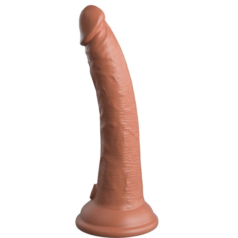 Imbracatura regolabile KING COCK Elite con dildo da 17,8 cm, comoda e resistente, visibile in primo piano.