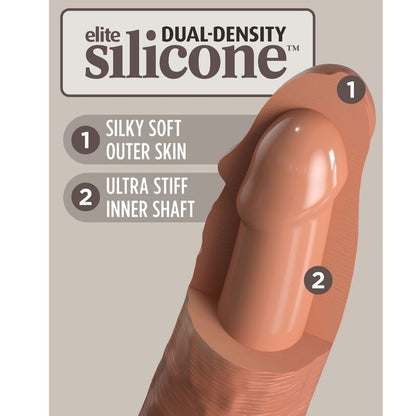 Imbracatura regolabile KING COCK Elite con dildo di 17,8 cm, in materiale sicuro e confortevole, visibile in primo piano.
