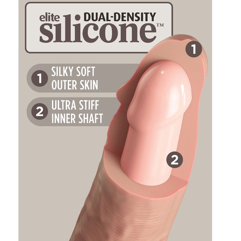 Dildo realistico in silicone KING COCK ELITE, 15,2 cm, con forma naturale e dettagli realistici.