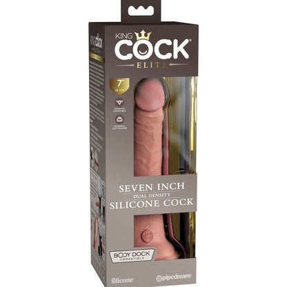 Dildo realistico in silicone KING COCK Elite, lunghezza di 17,8 cm, con dettagli realistici e superficie liscia.