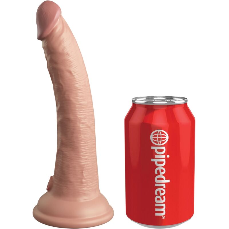 Dildo realistico in silicone KING COCK Elite, lunghezza di 17,8 cm, dettagli realistici e texture morbida.