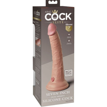 Dildo realistico in silicone KING COCK Elite, lunghezza 17,8 cm, con dettagli realistici e superficie liscia.