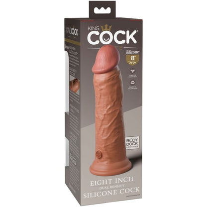 Dildo realistico in silicone KING COCK ELITE da 20,3 cm color caramello, dettagli realistici, superficie liscia