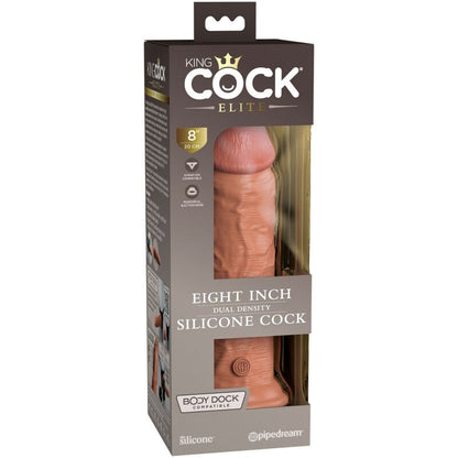 Dildo realistico in silicone KING COCK Elite, 20,3 cm, colore caramel, con dettagli realistici, per uso sessuale.
