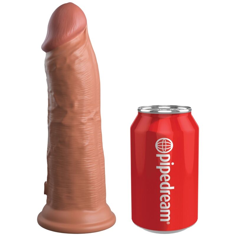 Dildo realistico in silicone KING COCK Elite, 20,3 cm, colore caramello, con dettagli realistici e finitura liscia.