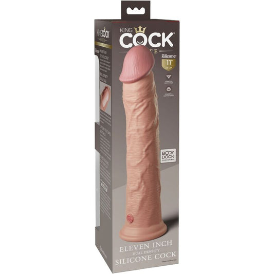 Dildo realistico in silicone KING COCK Elite, 28 cm, con dettagli realistici e superficie liscia, per uso erotico.