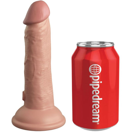 Dildo realistico vibrante in silicone KING COCK Elite, lunghezza di 15,2 cm, con dettagli anatomici realistici.