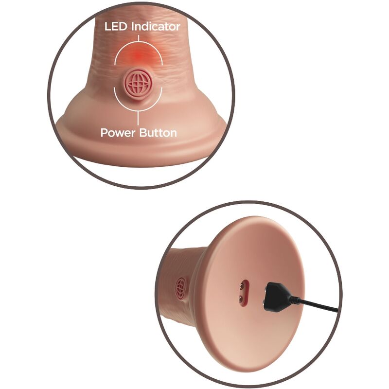Dildo realistico vibrante KING COCK Elite in silicone da 15,2 cm, dettagli realistici e superficie morbida.