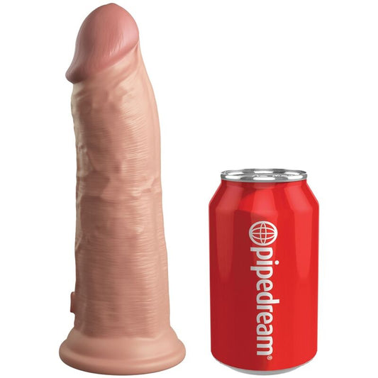 Dildo realistico vibrante in silicone KING COCK ELITE, lunghezza 20,3 cm, con dettagli realistici e texture naturale.