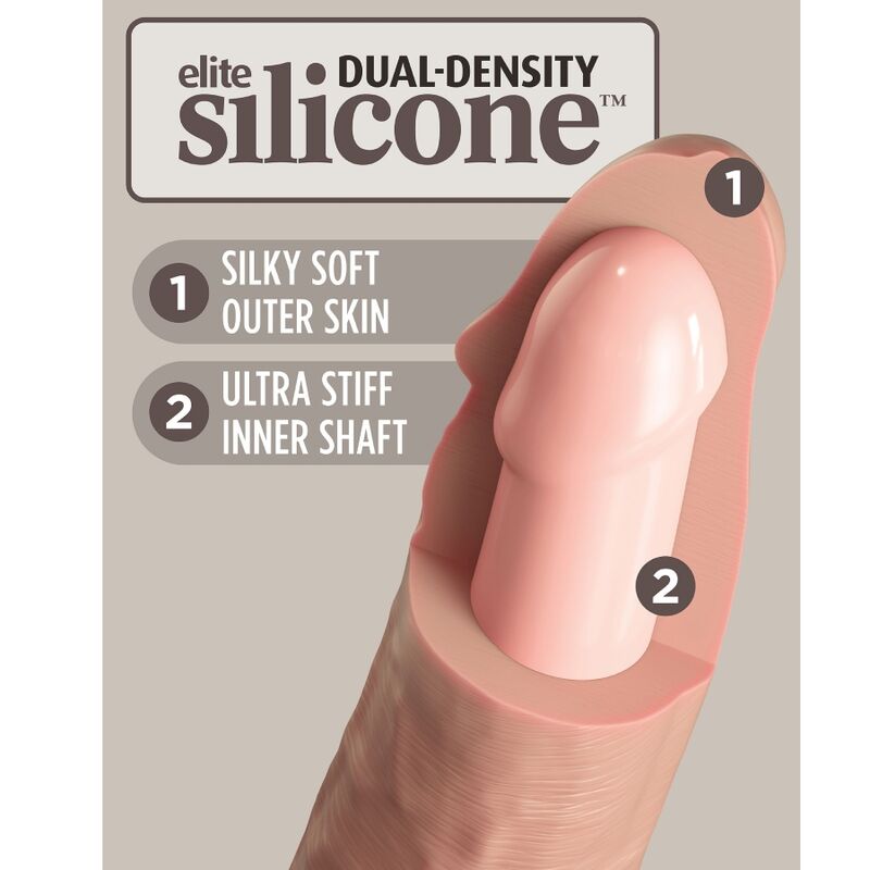 Imbragatura regolabile KING COCK Elite con dildo da 15,2 cm, ideale per principianti, mostra dettagli dell'accessorio.