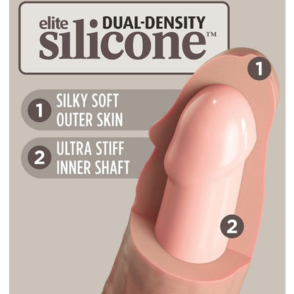 Kit imbracatura regolabile KING COCK Elite con anello, testicoli e dildo da 20,3 cm, per uso intimo e stimolante.